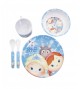 Jogo De Refeição Infantil De Melamina Anna & Elsa Frozen Tsum Tsum - Disney 5 peças